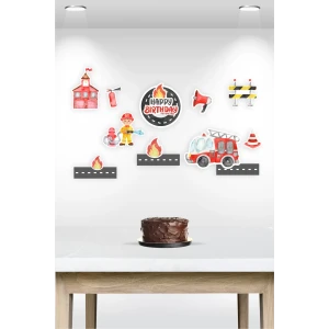 İtfaiye Temalı Çok Parçalı Afiş *Kalın Kağıt