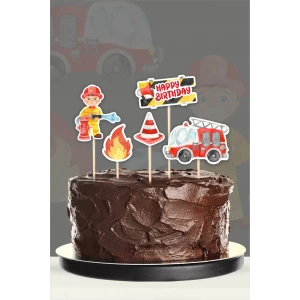 İtfaiye Temalı Pasta Süsü Seti