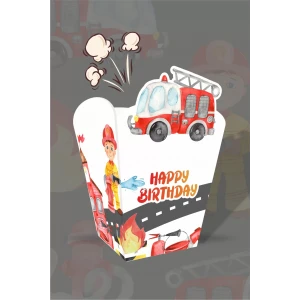 İtfaiye Temalı *Popcorn (mısır) Kutusu *8li Paket