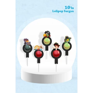 Korsan Temalı Lolipop Sargısı 10lu