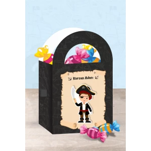 Korsan Temalı Mini Çanta 12x7 cm 8li Paket