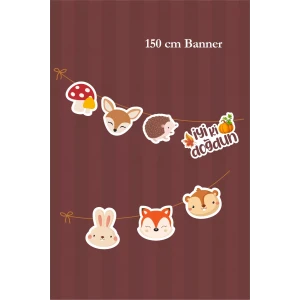 Orman Hayvanları Büyük Banner *Kalın Kağıt 150cm