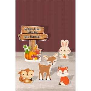 Orman Hayvanları Konsepti *Ayaklı Pano Set