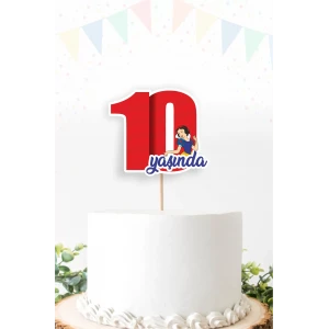 Pamuk Prenses Temalı 10 (on) Yaşında Pasta Süsü *Kalın Kağıt