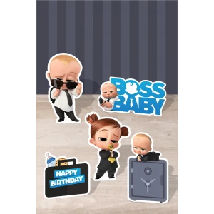 Patron Bebek Boss Baby Teması Doğum Günü * Ayaklı Pano Seti