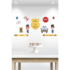 Polis Temalı Çok Parçalı Afiş *Kalın Kağıt