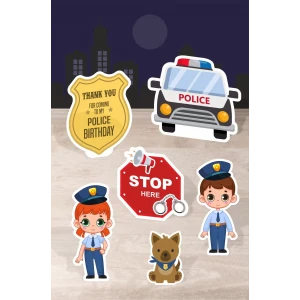 Polis Temalı Doğum Günü * Ayaklı Pano Seti