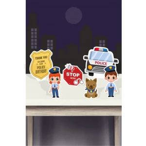 Polis Temalı * Masa Üstü Set (Kağın Kağıt)