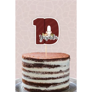 Safari Pastel 10 Yaşında (on) Pasta Süsü *Kalın Kağıt