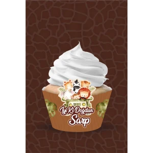 Safari Pastel Cupcake Sargısı 8li