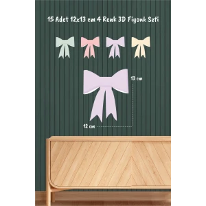 3D Fiyonk Seti Orta Boy 15 Adet 13 cm Renkli *Kalın Kağıt