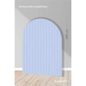 Mavi Çizgili Ayaklı Pano Arka Fon 100 cm | Tasarım | Kapı | Oda | Dekor