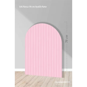 Pembe Çizgili Ayaklı Pano Arka Fon 70 cm | Tasarım | Kapı | Oda | Dekor