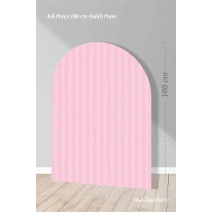 Pembe Çizgili Ayaklı Pano Arka Fon 100 cm | Tasarım | Kapı | Oda | Dekor