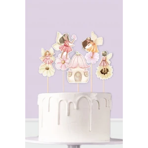 Peri Kızı Temalı Doğum Günü Kürdanlı Pasta Süsü