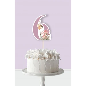 Peri Kızı Teması 6 Yaşında Pasta Süsü *Kalın Kağıt