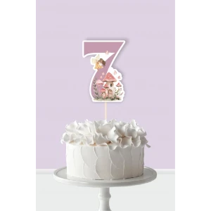 Peri Kızı Teması 7 Yaşında Pasta Süsü *Kalın Kağıt