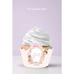 Peri Kızı Temalı Cupcake Sargısı 8li