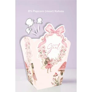Peri Kızı Temalı Doğum Günü Seti * Popcorn (mısır) Kutusu *8li