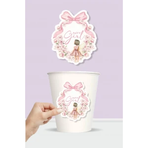 Peri Kızı Temalı Doğum Günü Seti Sticker (Etiket) 20 li