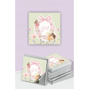 Peri Kızı Temalı Doğum Günü Çikolata Etiketi * Sticker 60 adet 4x4 cm