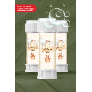 Ayıcık Temalı - 18 Adet Köpük Baloncuk Etiketi