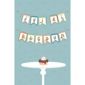 Baby Dinozor Temalı Büyük Banner *Kalın Kağıt 150cm