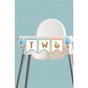 Baby Dinozor Temalı TWO Banner (Kalın Kağıt) Doğum Günü