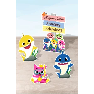 Baby Shark Ayaklı Pano Seti