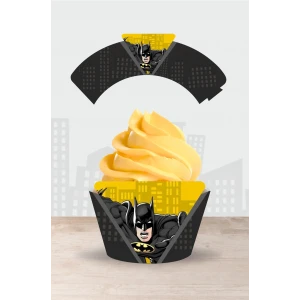Batman Temalı Doğum Günü Parti Malzemeleri Seti Cupcake Sargısı 8li