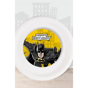 Batman Temalı Doğum Günü Parti Malzemeleri Seti Tabak Sticker (Etiket) 15li