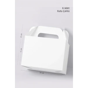 Beyaz - Baskısız Kutu Çanta Postacı 14x17 cm *6lı Paket