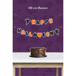 Cadılar Bayramı Halloween Harf Büyük Banner *Kalın Kağıt 150cm