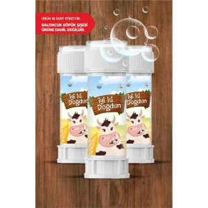 Çiftlik Temalı Doğum Günü * 18 Adet Köpük Baloncuk Etiketi