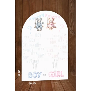 Cinsiyet Tahmin Panosu Balonlu, Kız mı Erkek mi, Boy or Girl- 45 cm Ayaklı Pano
