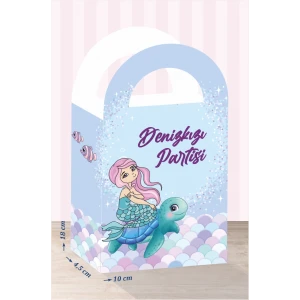 Deniz Kızı Teması Çanta 18x10 cm *8li Paket