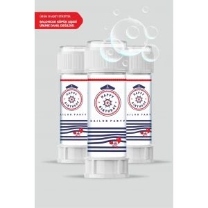 Denizci Temalı - 18 Adet Köpük Baloncuk Etiketi