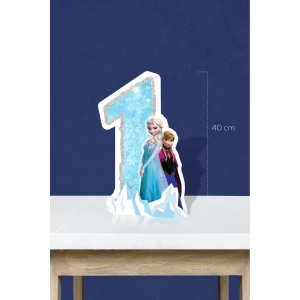 Frozen Karlar Ülkesi Temalı Ayaklı Rakam Pano - 1 Yaş (40 cm)