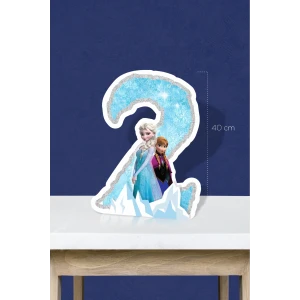 Frozen Karlar Ülkesi Temalı Ayaklı Rakam Pano - 2 Yaş (40 cm)