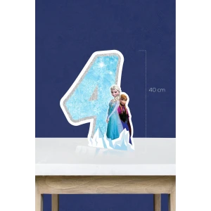 Frozen Karlar Ülkesi Temalı Ayaklı Rakam Pano - 4 Yaş (40 cm)