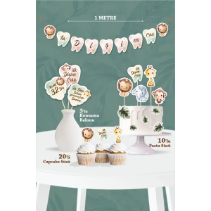 İlk Dişim Çıktı Baby Safari Temalı - Diş Buğdayı Seti