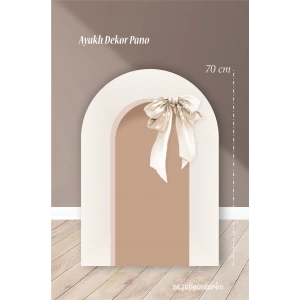 Krem Fiyonk Temalı Ayaklı Arka Fon 70 cm | Tasarım | Kapı | Oda | Dekor