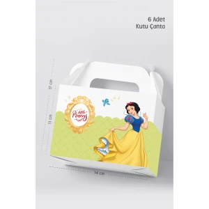 Pamuk Prenses Kutu Çanta Postacı 14x17 cm *6lı Paket