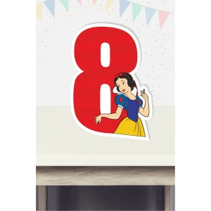 Pamuk Prenses Temalı 8 Yaş Ayaklı Rakam Panosu - 8 Yaş (40 cm)