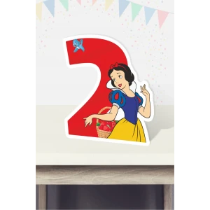 Pamuk Prenses Temalı Ayaklı Rakam Panosu - 2 Yaş (40 cm)