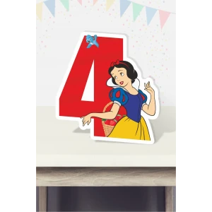 Pamuk Prenses Temalı Ayaklı Rakam Panosu - 4 Yaş (40 cm)