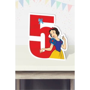 Pamuk Prenses Temalı Ayaklı Rakam Panosu - 5 Yaş (40 cm)