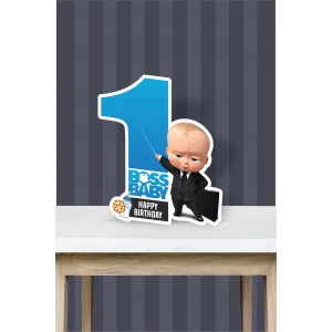 Patron Bebek Boss Baby Temalı - 1 Yaş (40 cm) Ayaklı Rakam Pano