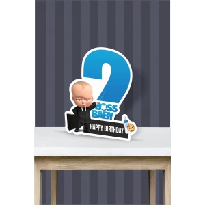 Patron Bebek Boss Baby Temalı - 2 Yaş (40 cm) Ayaklı Rakam Pano