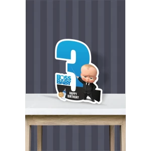Patron Bebek Boss Baby Temalı - 3 Yaş (40 cm) Ayaklı Rakam Pano